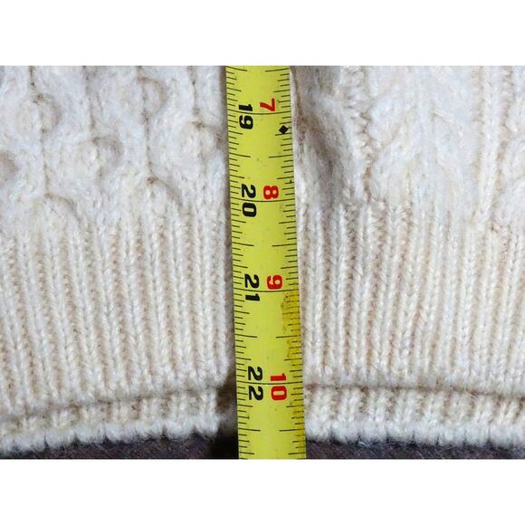 Vintage Highland Home Industries Chunky Wool Aran Sweater Large Made in Scotland - Picture 5 of 10